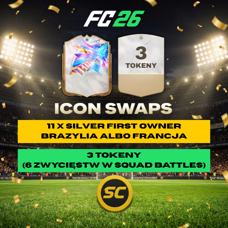FC 26 Icon Swaps Boost - 3 Tokeny (6 zwycięstw w Squad Battles)